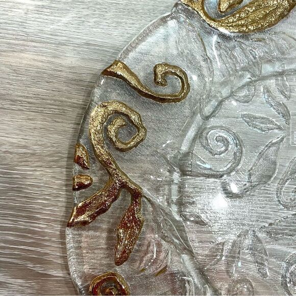 IVV A NIGHT IN PALMIRA PLATE CM.36 GOLD DECORATION Made in Italy - Picture 5 of 6